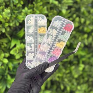 Kit pastillero flores 3d con pinza